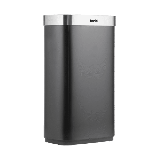 Baridi Sensor Bin 80L - Black/Stainless Steel