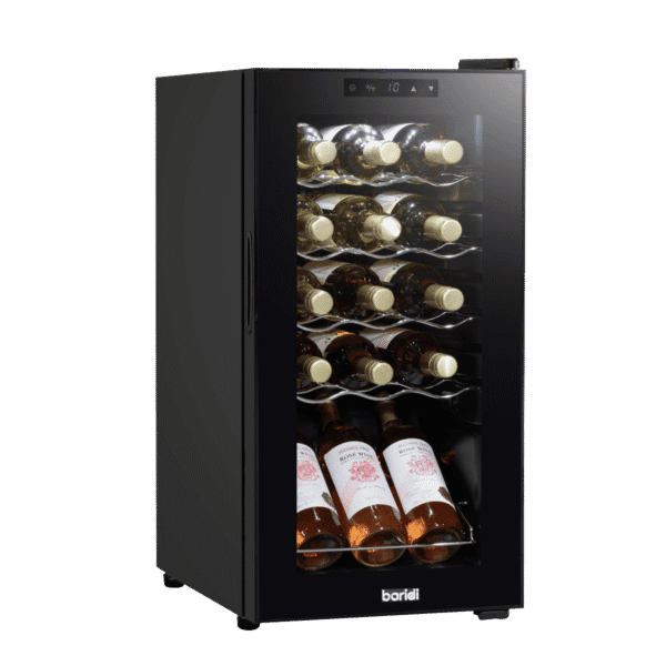 Baridi 15 Bottle Wine Fridge with Digital Touchscreen Controls & LED Light - Black