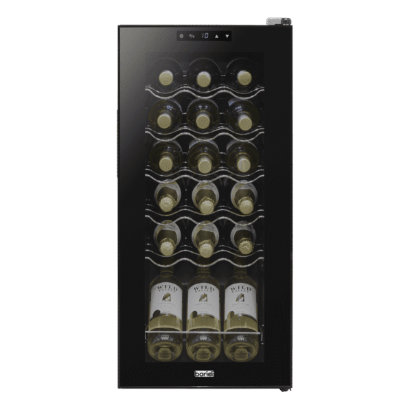 Baridi 18 Bottle Wine Fridge with Digital Touchscreen Controls & LED Light - Black