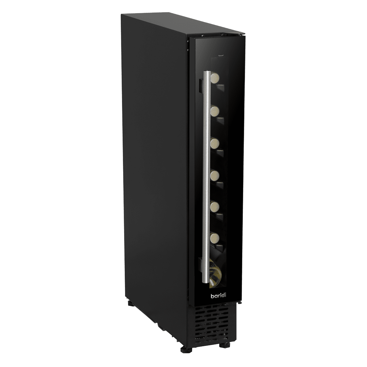 Baridi 7 Bottle Extra-Slim Undercounter Wine Fridge with Digital Touchscreen Controls & LED Light - Black - Image 22