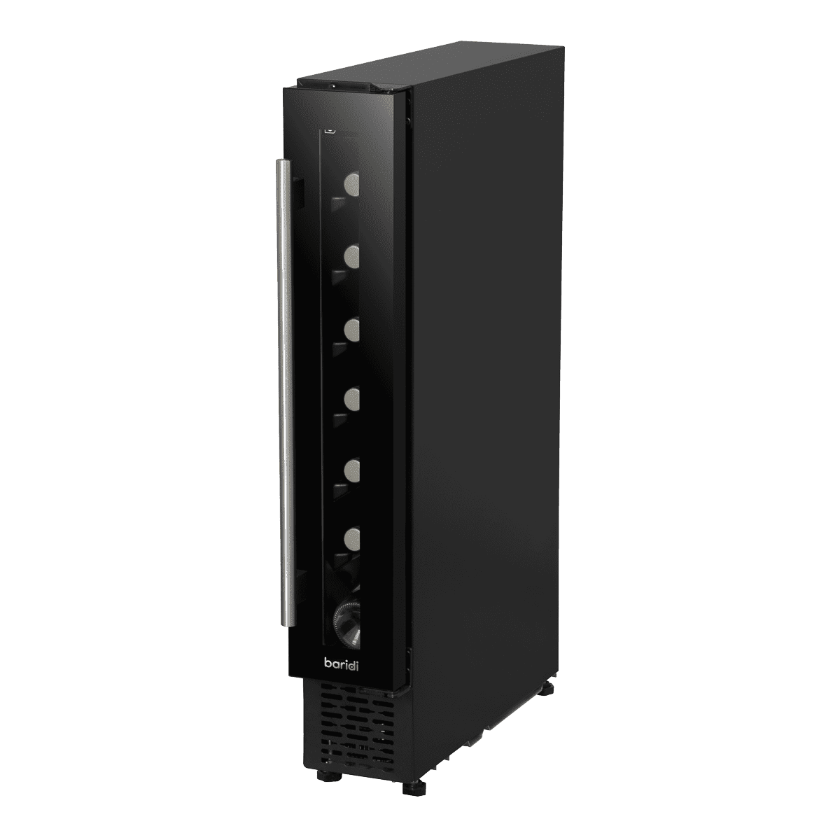 Baridi 7 Bottle Extra-Slim Undercounter Wine Fridge with Digital Touchscreen Controls & LED Light - Black - Image 23