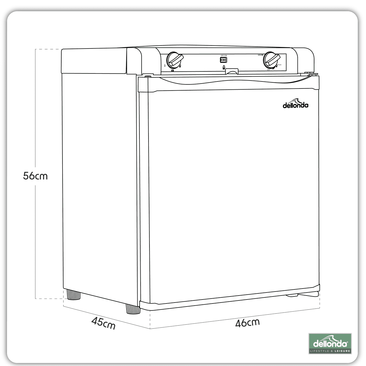 Dellonda 3-Way Fridge 40L - Image 15