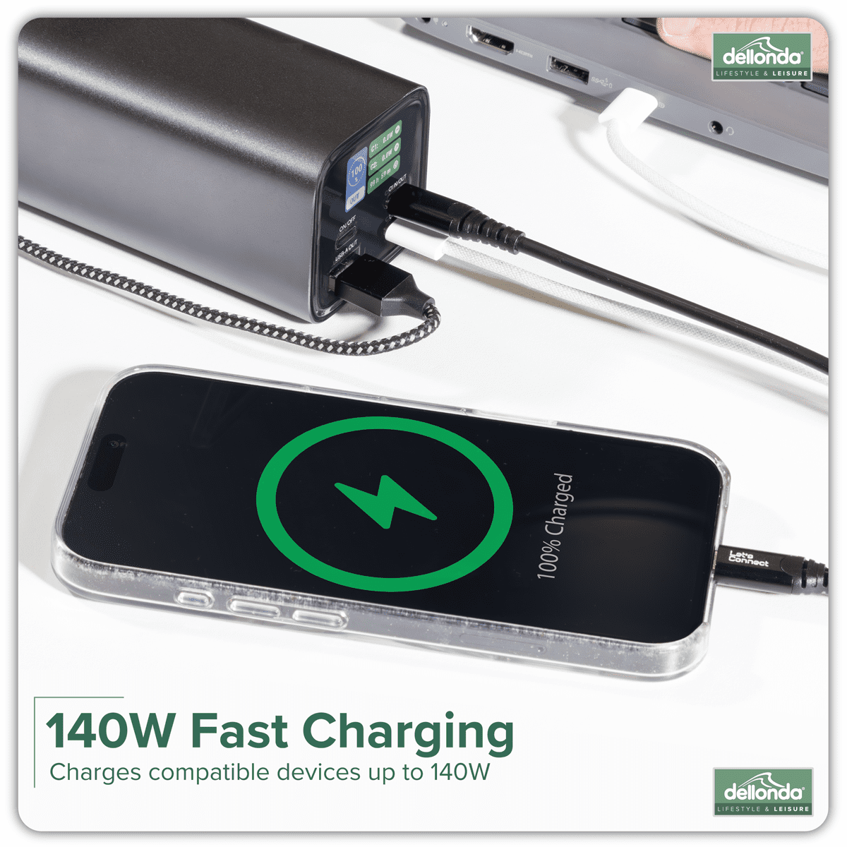 Dellonda Portable Power Bank 140W 27000mAh - Image 18