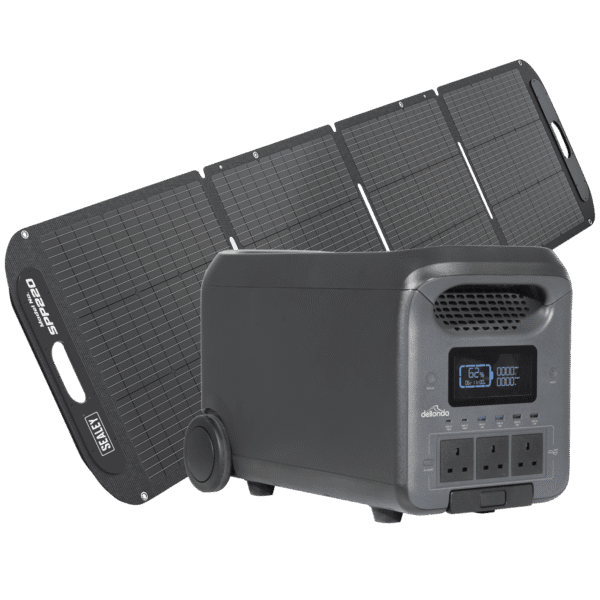 Dellonda Portable Power Station 3000W & ETFE Foldable Solar Panel 220W