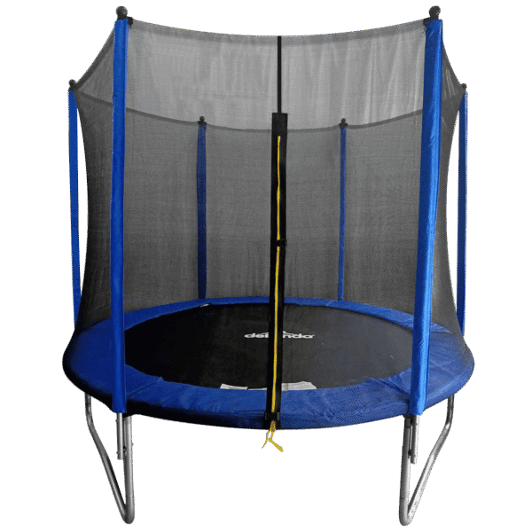 Dellonda Heavy-Duty Outdoor Trampoline with Safety Enclosure Net 8ft
