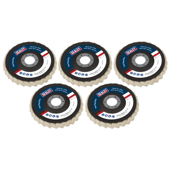 Felt Flap Disc Ø115mm Ø22mm Bore - Pack of 5