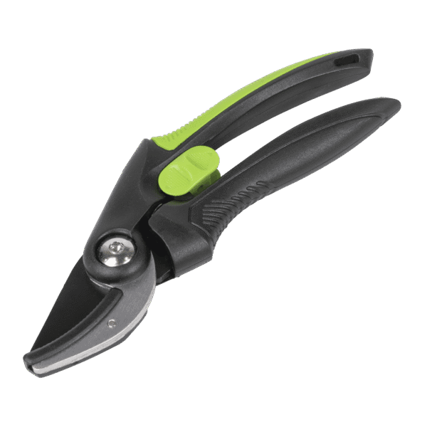 Anvil Secateurs with Soft Grip Handle, Safety Lock & Carbon Steel Blade, 208mm