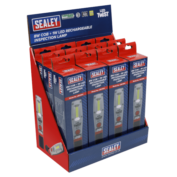 LED Twist® Rechargeable Inspection Light 8W - Display Box of 12