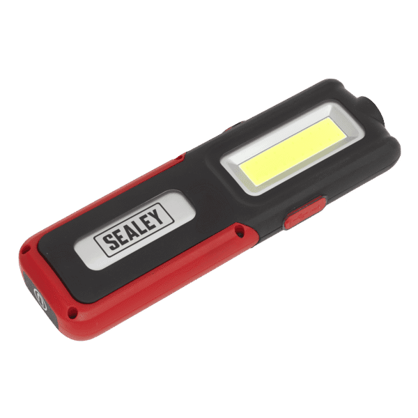 Rechargeable Inspection Light with Power Bank 5W COB & 3W SMD LED - Red