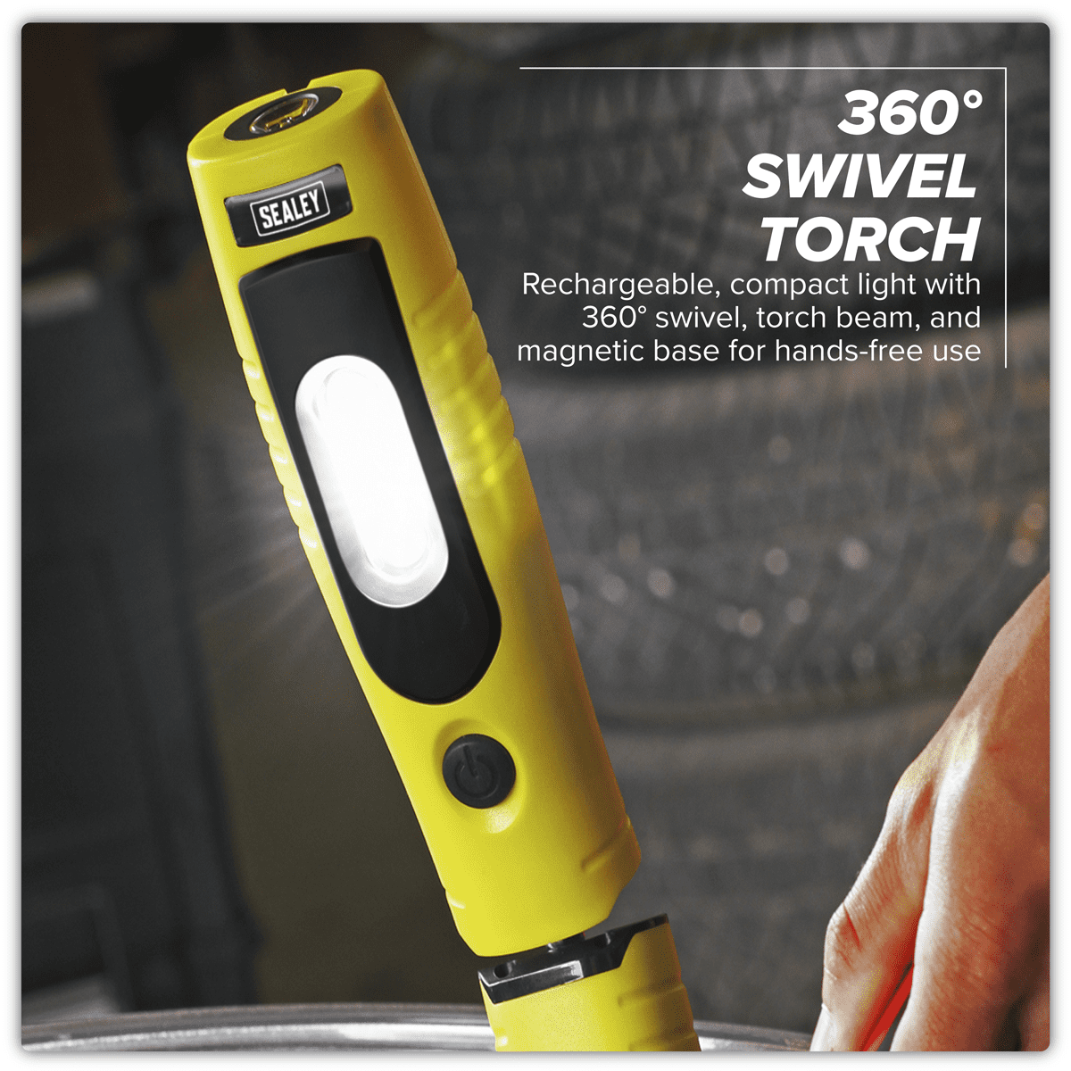 Rechargeable 360° Inspection Light 4W & 3W SMD LED - Yellow