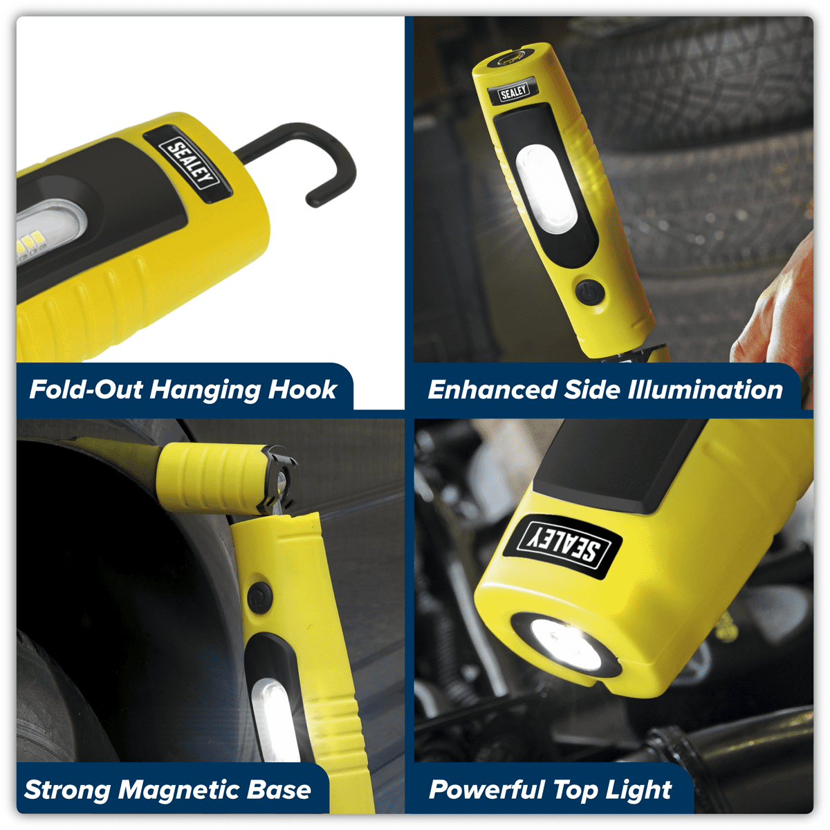 Rechargeable 360° Inspection Light 4W & 3W SMD LED - Yellow - Image 24