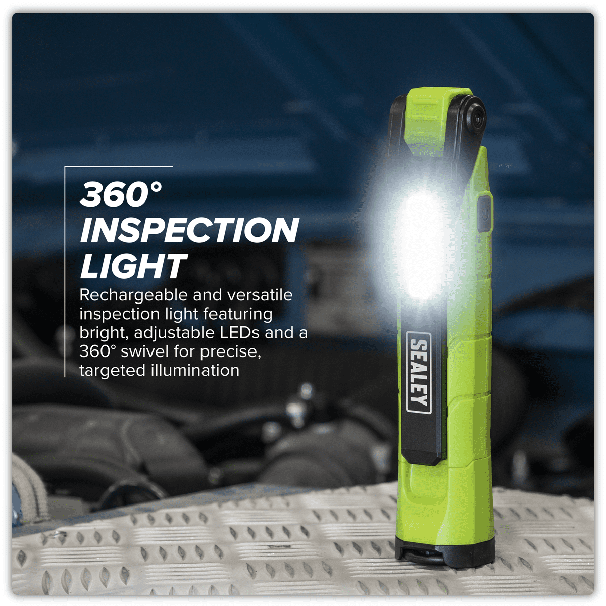 Rechargeable 360° Inspection Light 10W & 2 x 4W SMD LED - Green - Image 10