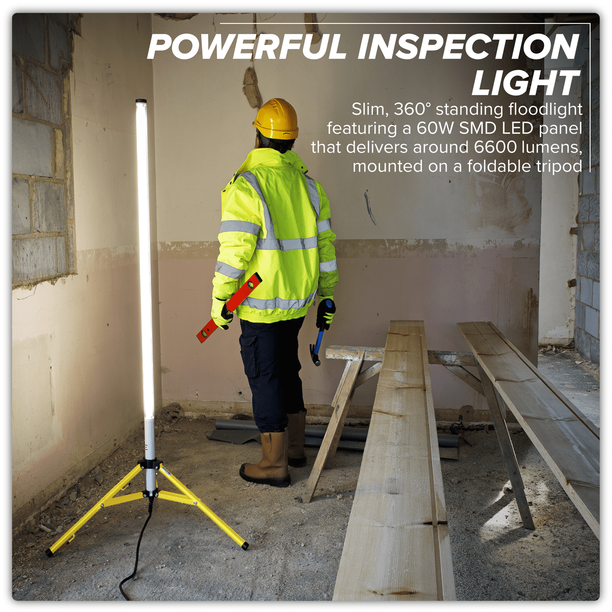 Slim Standing 360° Floodlight 60W SMD LED 110V - Image 3