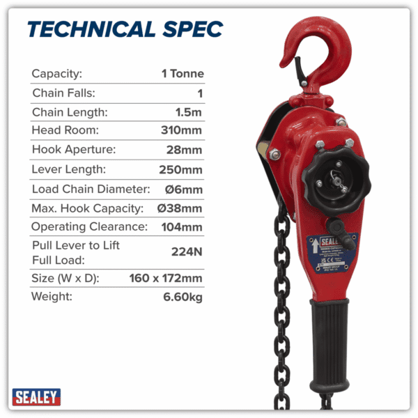 Lever Hoist Steel 1000kg