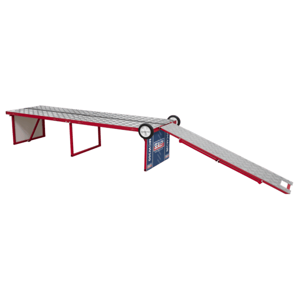 Folding Motorcycle Workbench with Ramp 360kg Capacity