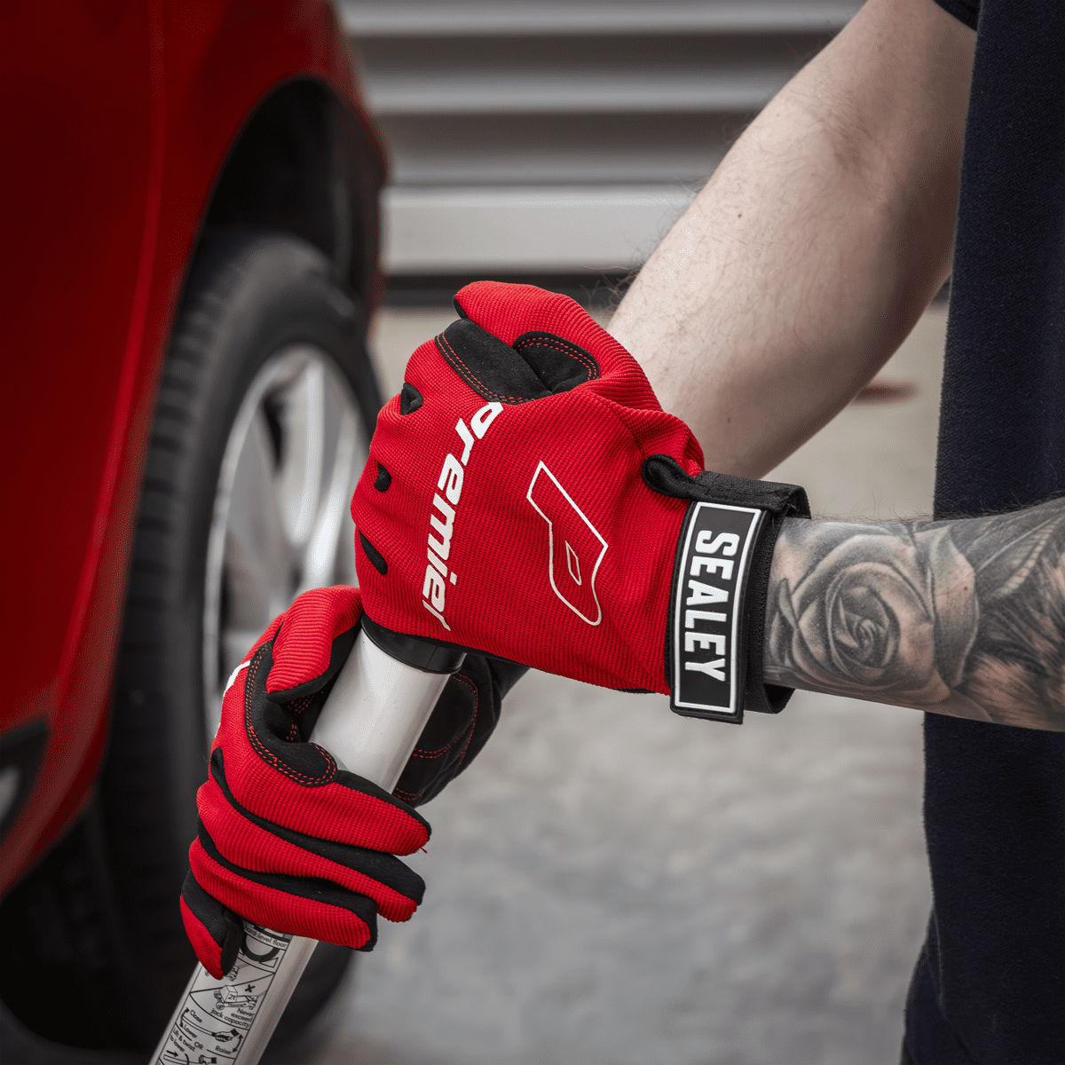 Premier Mechanic's Gloves Padded Palm - Large Pair - Image 3
