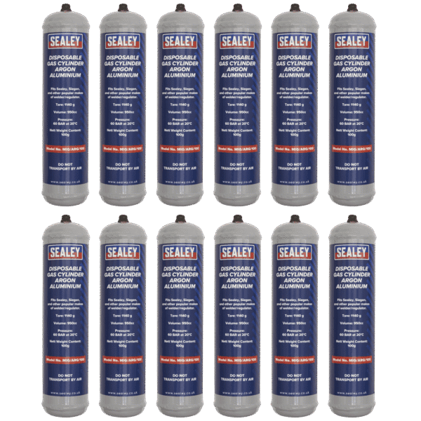 Disposable Argon Gas Cylinder 100g - Box of 12