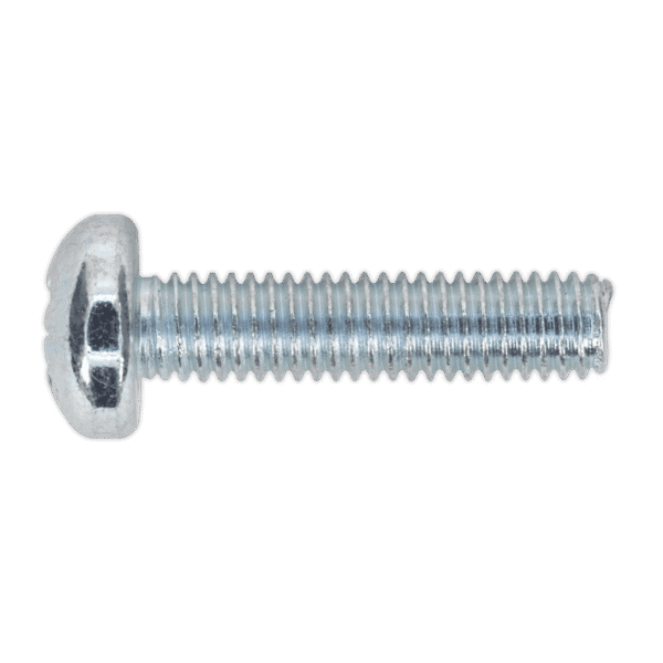 Zinc Plated Pan Head Pozi Machine Screw M6 x 25mm, DIN 7985Z - Pack of 50