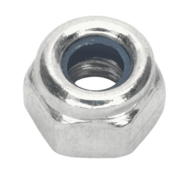 Zinc Plated Nylon Locknut M4, DIN 982 - Pack of 100