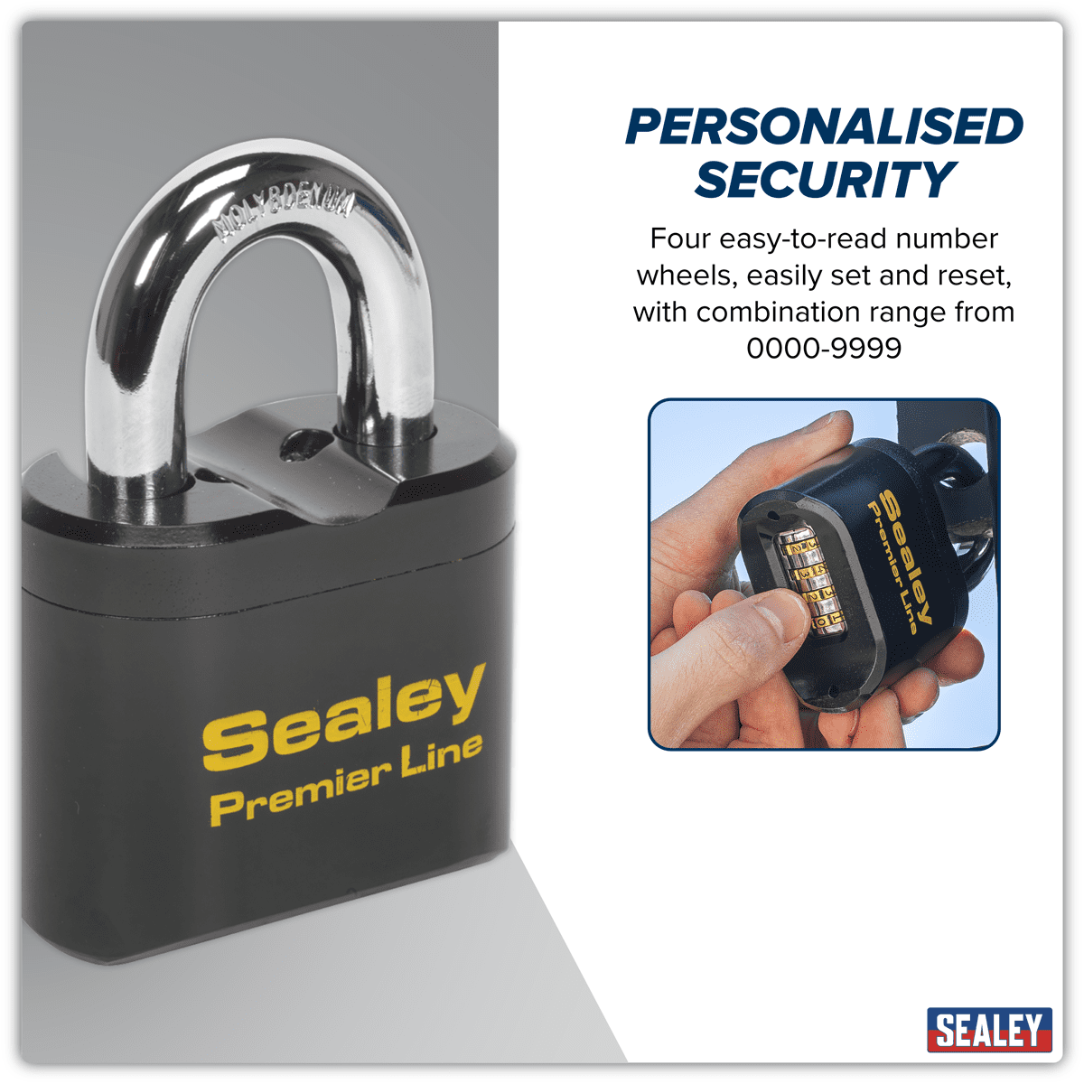 Premier™ Steel Body Combination Padlock 62mm - Image 7