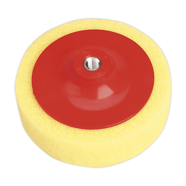 150 x 50mm Buffing & Polishing Foam Head M14 x 2mm - Yellow/Coarse