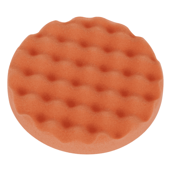 Hook-and-Loop Buffing & Polishing Foam Head 150 x 25mm - Orange/Firm