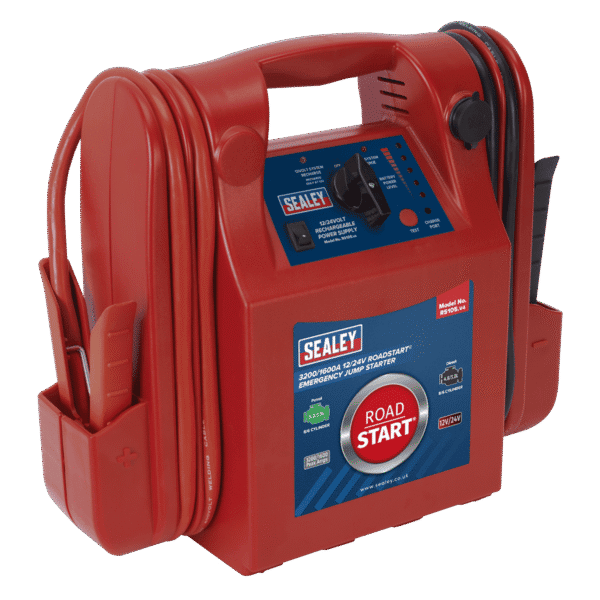 RoadStart® 12/24V Emergency Jump Starter 3200/1600 Peak Amps