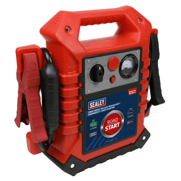 RoadStart® 12/24V Emergency Jump Starter 3000/1500 Peak Amps