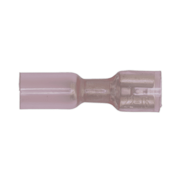 Heat Shrink Push-On Female Terminal 6.4mm, Red - Pack of 25