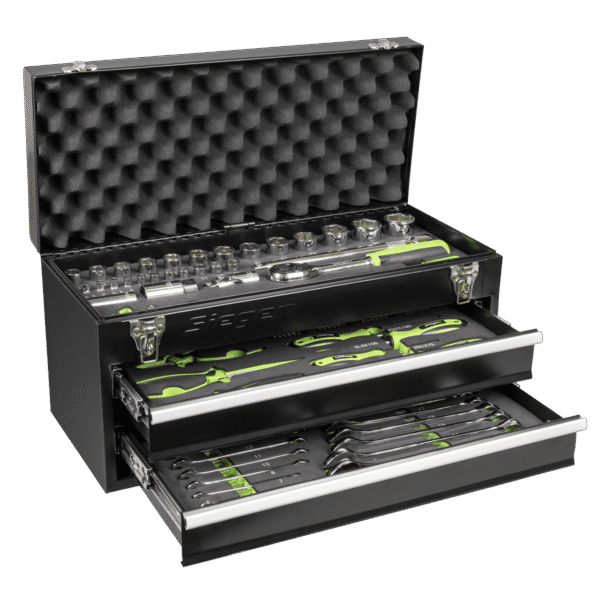 Siegen Portable Tool Chest 2 Drawer with Tool Kit 90pc