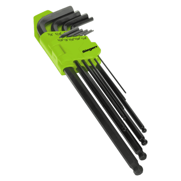 Siegen Imperial Extra-Long Ball-End Hex Key Set 9pc