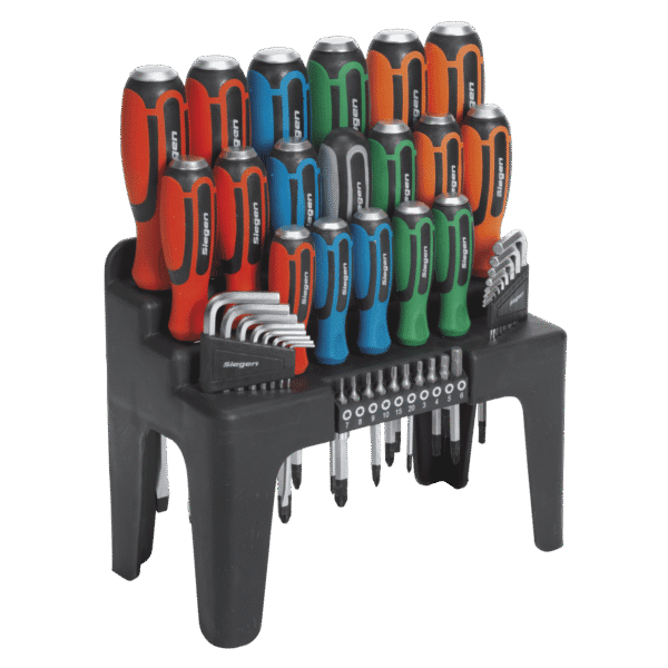 Siegen Hammer-Thru Screwdriver, Hex Key & Bit Set 44pc