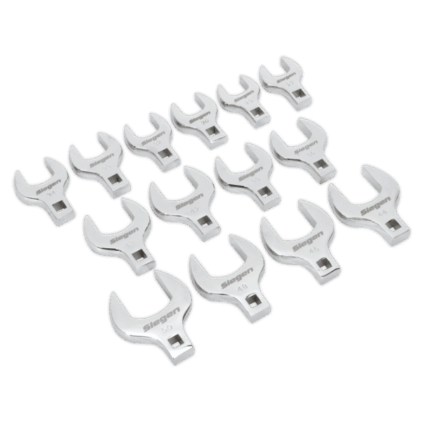 Siegen Crow's Foot Open End Spanner Set 1/2"Sq Drive 14pc