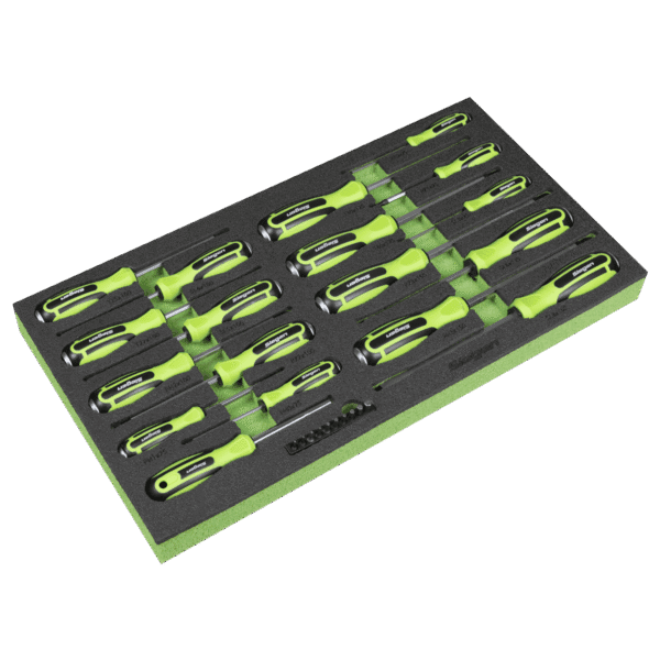 Siegen Hammer-Thru Screwdriver, Bit Driver & Bit Set with Tool Tray 28pc