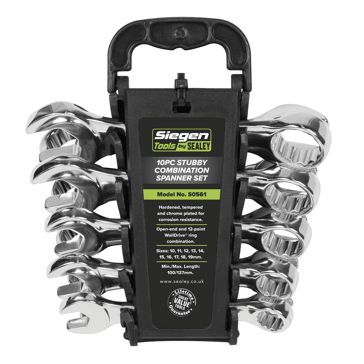 Siegen Stubby Combination Spanner Set 10pc - Image 2