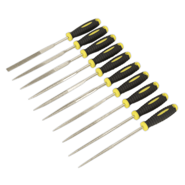 Siegen Diamond Needle File Set 100mm 10pc