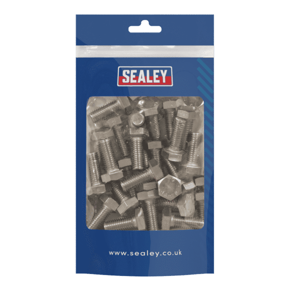Stainless Steel Hex Head Set Screw M10 X 25 A2, DIN 933 - Pack of 25
