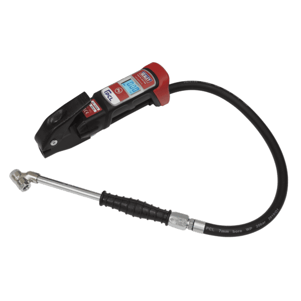 PCL Anodised Digital Tyre Inflator with Twin Push-On Connector