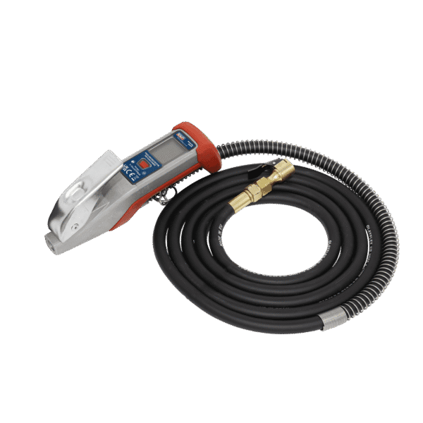 Digital Tyre Inflator with 2.7m Hose & Clip-On Connector
