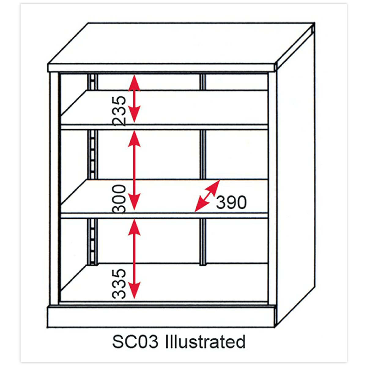 Floor Cabinet 2 Shelf 2 Door - Image 4
