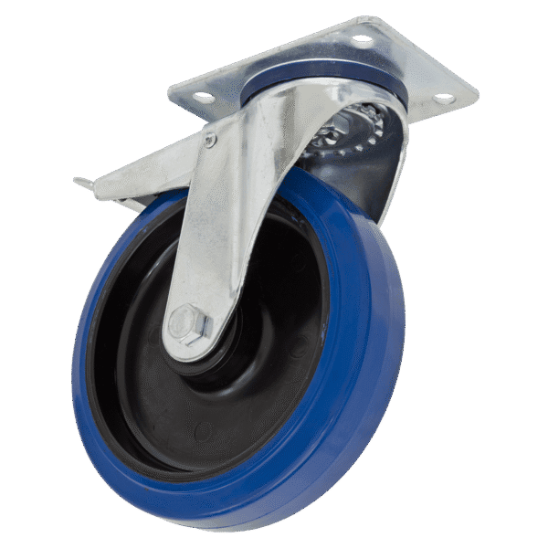 100mm Castor Wheel with Swivel Plate & Total Lock