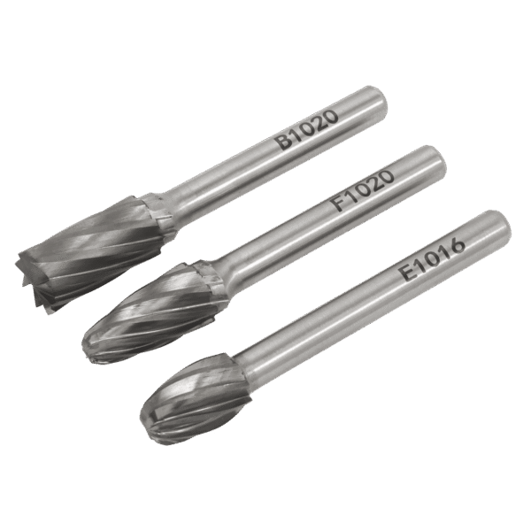 Tungsten Carbide Rotary Burr Set 3pc - Ripper/Coarse