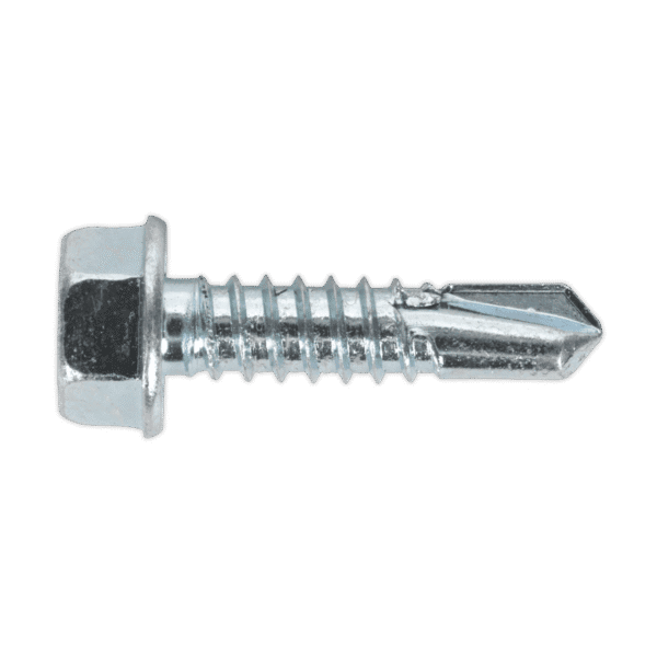 Zinc Plated Self-Drilling Hex Head Screw 6.3 x 25mm - Pack of 100