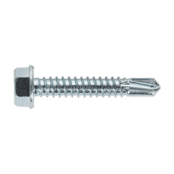 Zinc Plated Self-Drilling Hex Head Screw 6.3 x 38mm - Pack of 100
