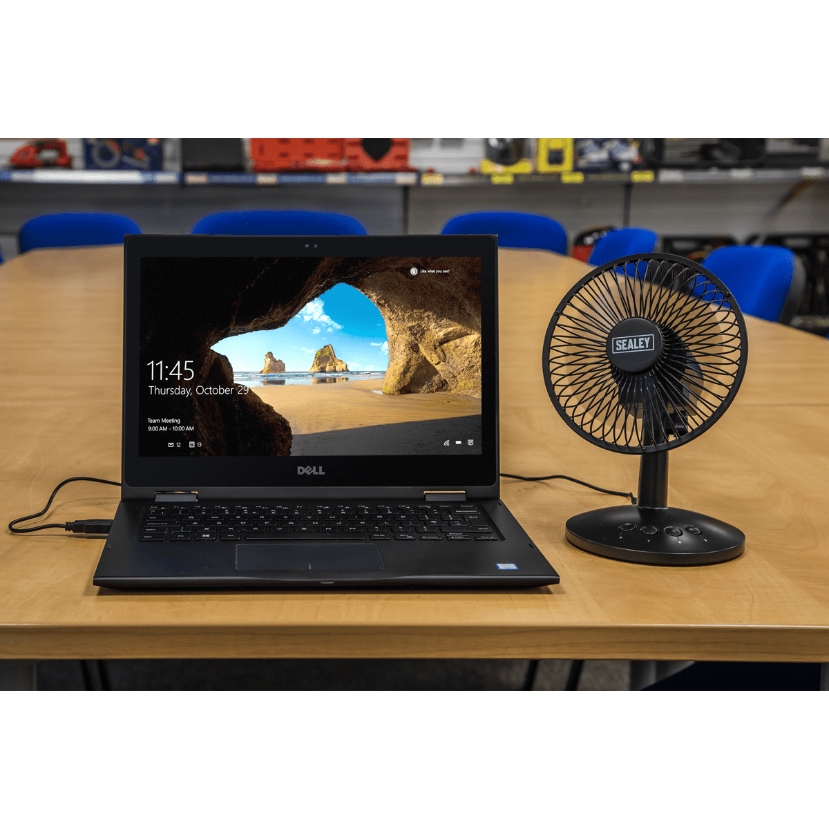 6" Small Oscillating USB Desk Fan 3-Speed - Image 3