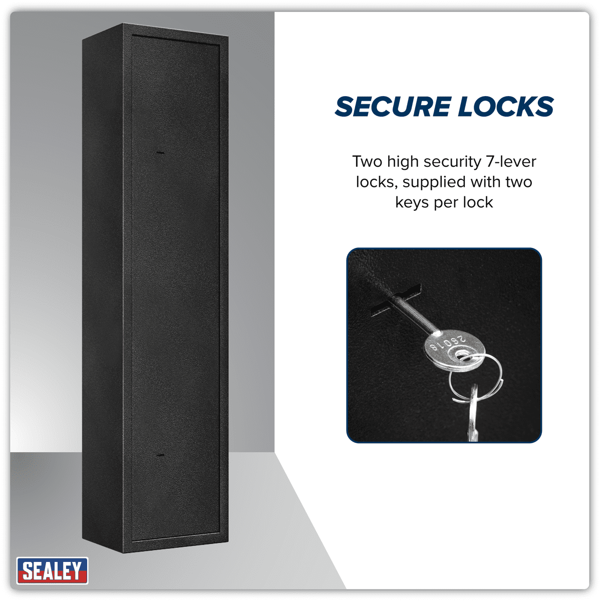 5 Gun Cabinet with Ammo Safe - Image 3