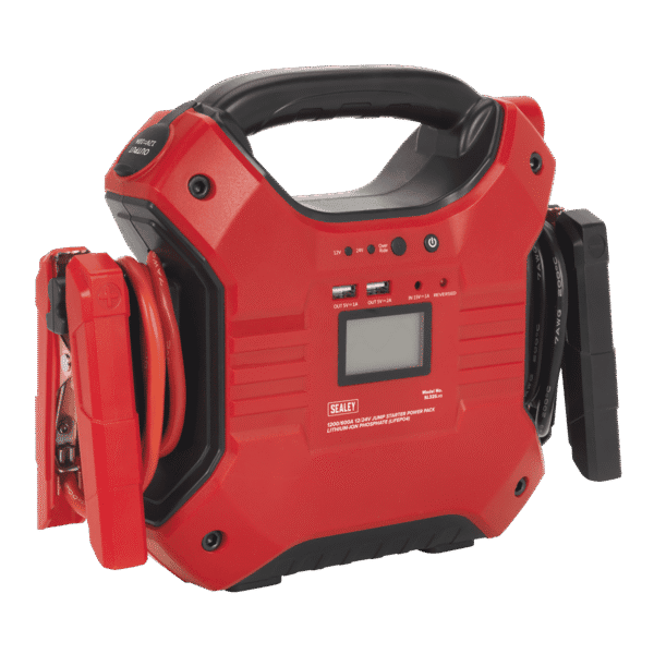 12/24V Jump Starter Power Pack Lithium-ion Phosphate (LiFePo4) 1200/600 Peak Amps