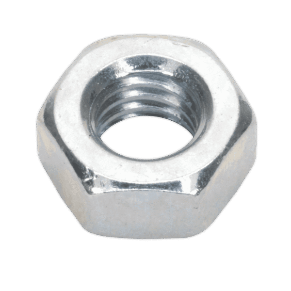 Zinc Plated Steel Nut M6, DIN 934 - Pack of 100