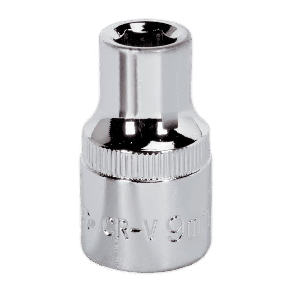 Premier Fully Polished Socket 1/2"Sq Drive 9mm