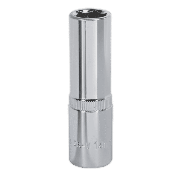 Premier Fully Polished Deep Socket 1/2"Sq Drive 14mm